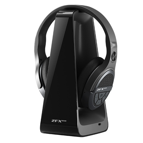 Wireless TV Headphones with 2.4G Digital RF Transmitter, Cordless Headset with RCA / 3.5MM / Optical Port, for Watching Home TV
