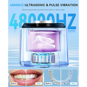 Nettoyeur ultrasonique professionnel électrique 220 ml 48 kHz pour prothèses dentaires et gouttières, avec 5 lumières UV - Product Image 5