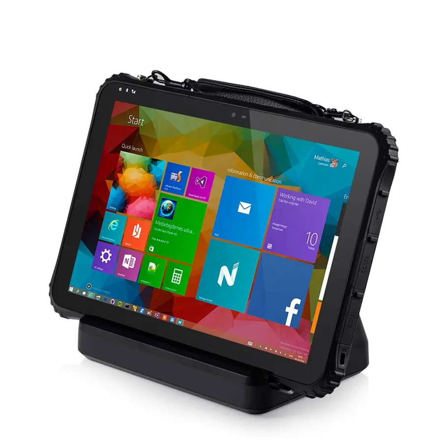 Batería de intercambio en caliente Linux OS opción Win 10 IOT Tablet PC empresarial 12,2 pulgadas IP65 resistente al agua Tablet PC