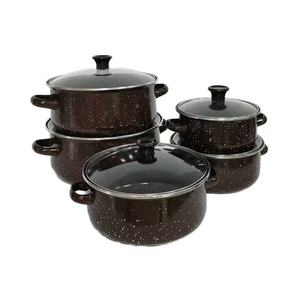 Juego de cazuela esmaltada de diseño clásico europeo de gran oferta, 5 uds., inducción de fondo de Metal para uso doméstico, restaurantes y hoteles comerciales - Product Image 3