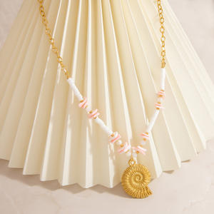 Collar de cuerda multicolor estilo bohemio con colgante de medusa y dije de estrella de mar, cadena de clavícula para mujer - Product Image 3