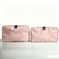 Sacs de rangement de voyage en twill à double fermeture éclair, 3 pièces, sacs de compression pliables personnalisables avec logo pour le voyage