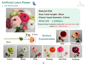 Fleur artificielle <span class=keywords><strong>de</strong></span> renoncule à deux têtes, fausse pivoine, <span class=keywords><strong>bouquet</strong></span> <span class=keywords><strong>de</strong></span> <span class=keywords><strong>mariée</strong></span> pour mariage printanier, décoration <span class=keywords><strong>de</strong></span> table à domicile - Product Image 2