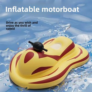 Mini Bote Eléctrico a <span class=keywords><strong>Motor</strong></span>, Bote Inflable Motorizado, Flotador <span class=keywords><strong>de</strong></span> Pesca Inflable <span class=keywords><strong>de</strong></span> PVC para Pesca en Lagos y Piscinas y Deportes Acuáticos - Product Image 4