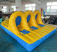 Vente directe d'usine 6 cavaliers bande wagon gonflable remorquable canapé bateau de remorquage pour les sports nautiques