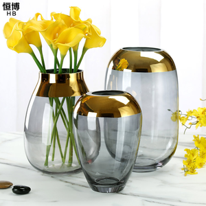 Florero de cristal hidropónico irrompible, diseño <span class=keywords><strong>Simple</strong></span>, estilo Art <span class=keywords><strong>Deco</strong></span> para bodas, galvanoplastia, florero de mesa soplado con boca UV - Product Image 4