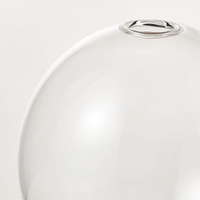 Vase à bulles d'orbe de sphère de verre de globe de fond plat clair soufflé à la main avec le bouchon de silicone pour l'affichage liquide de plante ou de sable