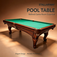Table de billard américaine 7/8/9 pieds, cadre en bois massif, poches en cuir, plateau en ardoise écologique, haute qualité, style antique rustique