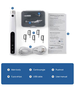 Kit Portátil Odontológico Elétrico Multimodo para Remoção de Esmalte Interproximal e Polimento com Peça de Mão Curva Ortodôntica - Product Image 4