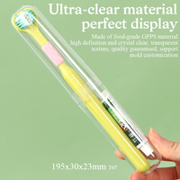 SUNSHING Boîte de rangement de voyage en plastique transparent pour brosse à dents, étui de protection pour dentifrice, support personnalisé pour brosse à dents
