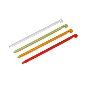 Estacas de aluminio para tienda de campaña, 16 cm, rojo, plateado, naranja, azul, estacas cuadradas para exteriores, accesorios de fijación para toldo de tienda de campaña - Product Image 3