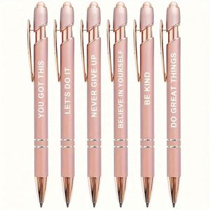 <b>Stylus</b> <b>Pens</b> for Touch Screens 6 Pack Rose Gold Inspirational <b>Pens</b> 1.0mm Medium Point BallPoint <b>Pens</b> Nurse Gifts - Product Image 1
