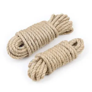 Corda Decorativa in Iuta da 6mm, <span class=keywords><strong>Filo</strong></span> <span class=keywords><strong>di</strong></span> Canapa per Lampade e Design d'Interni, Cordoncino Intrecciato Creativo Fai-da-Te per Decorazioni Domestiche - Product Image 5