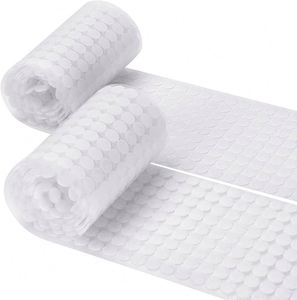 Puntos Adhesivos de Nylon Elástico Autoadhesivos, Circulares, Negros y Blancos, Troquelados, para Zapatos y Bolsos, Adhesivo de Doble Cara, Fabricados en Fábrica - Product Image 1