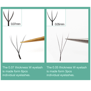 YY Lashes 3D 4D 5D 6D W forme Extensions de cils Volume ventilateurs préfabriqués faux cils - Product Image 3