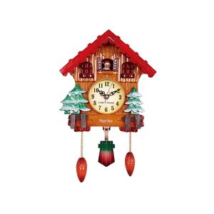 Cadeau OEM/ODM horloge murale coucou en plastique en forme de maison avec <span class=keywords><strong>oiseau</strong></span> horloge décorative pour la maison - Product Image 2