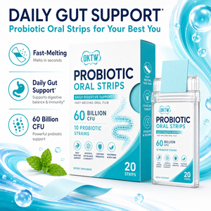 Tiras Orales Probióticas de Absorción Rápida OKTW, 60 Mil Millones de UFC, 10 Cepas, Apoyo Digestivo e Inmunológico Intestinal, 20 Tiras - Product Image 3