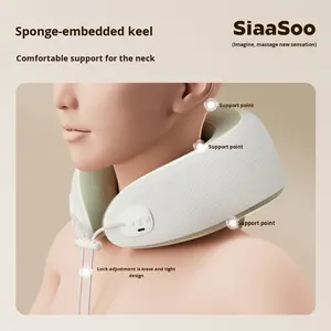 Massageador SIAASOO N5, massageador para coluna cervical, massageador com compressa quente para ombros e pescoço, fácil de usar e prático. - Product Image 5