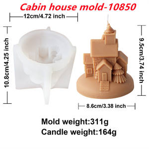 Dreamy Fairy Tree Houseแม่พิมพ์ซิลิคอนMiniature Cabin Designเรซิ่นเครื่องมือDIYเทียนอโรมาที่สมบูรณ์แบบ,ยิปซั่มหัตถกรรม-ไม่สม่ําเสมอ,เครื่องประดับ - Product Image 3