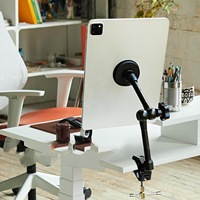 Support universel pour bras de 11 pouces en métal flexible avec 7 pinces griffes de crabe, support magnétique pour téléphone et tablette pour diffusion en direct