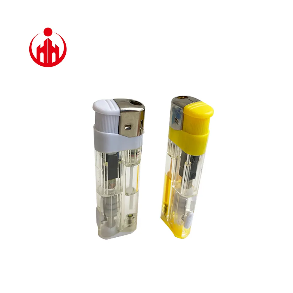 bulk electronic lighters supplier custom logo gas lighter fire flame refillable Plastic cigarette disposable gas lighter
