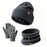 Ensemble écharpe, bonnet et gants d'hiver personnalisables pour enfants, doux et élégant avec personnalisation du logo, fabriqué en tissu acrylique et polyester