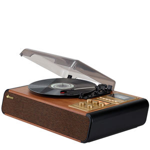 Tocadiscos Estéreo con Reproductor y Grabador de Casetes, Radio AM/FM, Función de Grabación, Altavoces de 1.2W×2, Adaptador de CA, 5.8x22.1x14.0 Pulgadas - Product Image 1