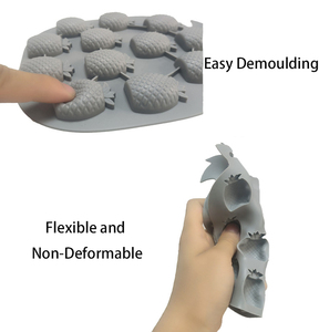 Chất Lượng Cao BPA Miễn Phí Dứa Hình Dạng <span class=keywords><strong>Ice</strong></span> Maker Tái Sử Dụng Thực Phẩm Grade Silicone <span class=keywords><strong>Ice</strong></span> Điêu Khắc Khuôn Khay Đá Khuôn - Product Image 4
