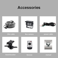 Moniteur de recul pour camion semi-remorque 24 volts, écran LCD TFT AHD 7 pouces 1080P haute résolution, système de caméra de recul pour voiture