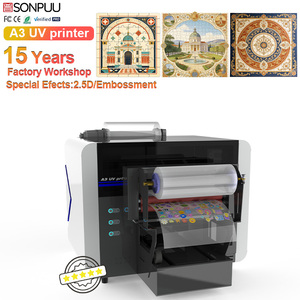 <span class=keywords><strong>Imprimante</strong></span> UV A3 I3200 avec tête d'impression pour coques de téléphone 3D texturées, puzzles, stylos, biscuits, gâteaux – Compatibilité multi-matériaux - Product Image 1