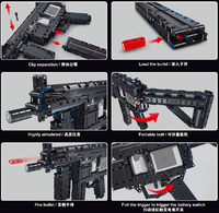 TGL T2035 Militaire MP5 Mitraillette Gatling Mitrailleuse Technique Arme Briques Jouets Pour Enfants Garçons Ensembles de Blocs de Construction