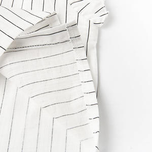 Conjunto de dos piezas casual para mujer: Camisa OL de manga volante y pantalón con falda a juego, estilo vestido a rayas. - Product Image 4