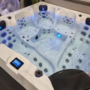 Bain à remous de haute qualité 5 personnes luxe en plein air vente chaude prix spa rentable