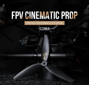 Hélices Cinématiques FPV T-Motor T-Hobby C7.5x4.6 Tri-Blade <span class=keywords><strong>7</strong></span>.<span class=keywords><strong>5</strong></span> pouces en Nylon et Carbone 12g (Lot de <span class=keywords><strong>2</strong></span>) Pièces de Drone pour X8 de <span class=keywords><strong>7</strong></span>-8 pouces - Product Image 1