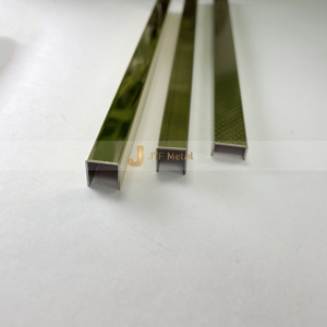 Decorative Stainless Steel <b>Tile</b> Edging Trim Wall Mirror U Shape Apartment Floor Waterproof Durable Contemporary Design JYFMETAL - Product Image 4