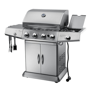 Pemanggang BBQ barbekyu, untuk dapur luar ruangan 4 pembakar GAS baja tahan karat penuh - Product Image 3