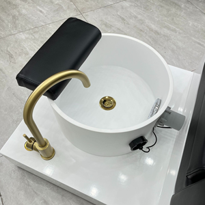 เก้าอี้นวดเท้าสปาหรูหราทันสมัยสีชมพูสำหรับร้านทำเล็บ - Product Image 4