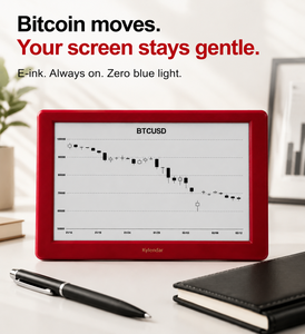 Intelevia 7" E-Paper Financial Dashboard WiFi Stock Ticker Real-Time BTC Crypto Chart Economic Calendar Portfolio Monitor - Product Image 2