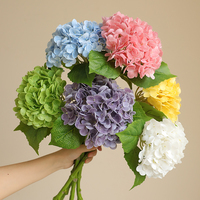 Hortensia Artificial de Tallo Único, Realista al Tacto, de Alta Calidad, en PE Suave, Bajo MOQ, Venta al Por Mayor