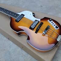 Basse à 4 cordes Sunburst haut de gamme, style Hofner, excellent rapport qualité-prix, sensation et son superbes