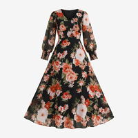 Robe longue musulmane pour femmes Lignes Fashion, robe d'été fraîche à imprimé dentelle, Abaya
