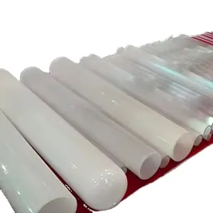 Tubos de vidro de quartzo leitoso anticorrosivo personalizados por atacado para fornos tubulares Tubos de vidro de quartzo translúcidos