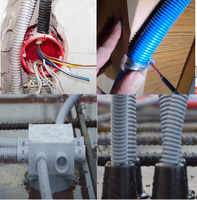 Gaine de câble électrique non métallique en PVC de 1/2 pouce, résistante à la combustion, certifiée ETL CETL, tube flexible corrugué pour