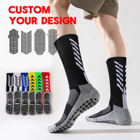 Chaussettes de sport pour hommes en tricot respirant antidérapant et compressif pour le football, les entraînements, le basketball, le soccer