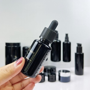 Hot Sale 10ml 30ml <b>50ml</b> 100ml 200ml 500ml 1000ml Dark Violet UV protection <b>Bottle</b> Black Glass <b>Bottle</b> with Cap - Product Image 4