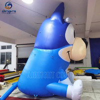 Ballon bleu décoratif gonflable de personnage de dessin animé personnalisé