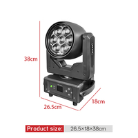 Projecteurs mobiles professionnels 7x40W LED DMX Wash Zoom RGBW 4-en-1 pour scène, DJ, discothèque, concert FY740L