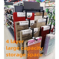 High Quality Hanging Metal Floor Standing Mat Carpet Rug Display Rack Stand Holder for Durable Black Fabric for Retail Shops
