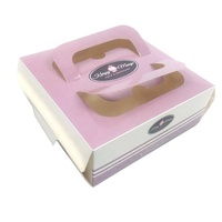Boîte à emporter personnalisée pour donuts de boulangerie, en papier couché brillant et mat, avec impression en relief pour biscuits