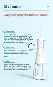 Dispositivo <span class=keywords><strong>de</strong></span> Limpieza Dental Eléctrico Portátil Recargable, Económico, Resistente al Agua IPX6, Boquilla 360, Carga USB-C, Tanque Desmontable <span class=keywords><strong>de</strong></span> 300 ml - Product Image 4
